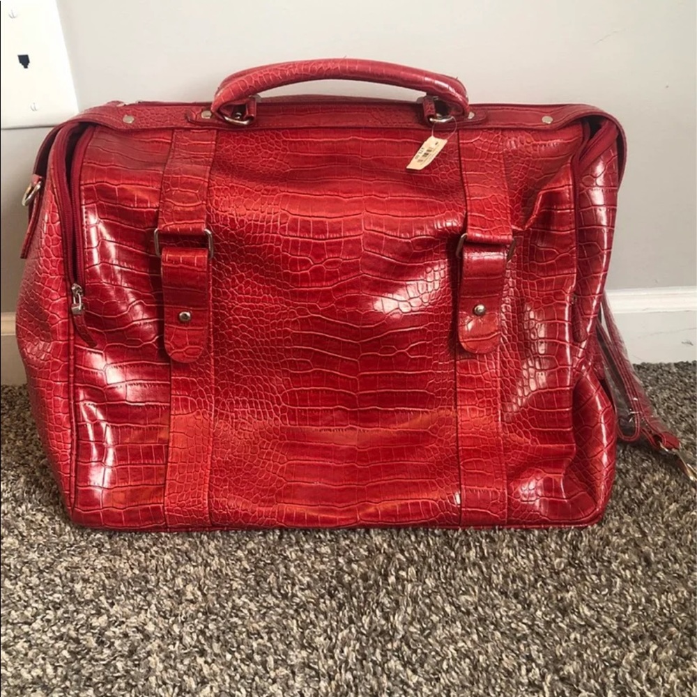 Red Bath & Body Works Duffle Bag